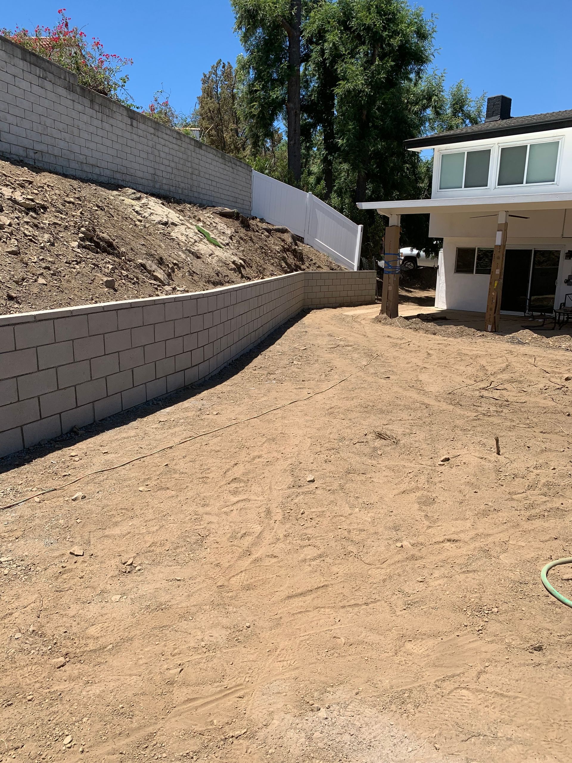 Retaining Wall & Grading
